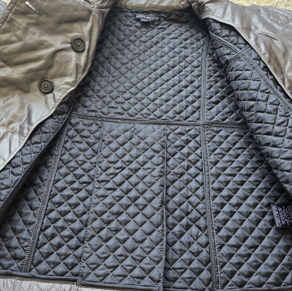 Elena Solano quilted jacket gray metallic button front womens M - Picture 7 of 11
